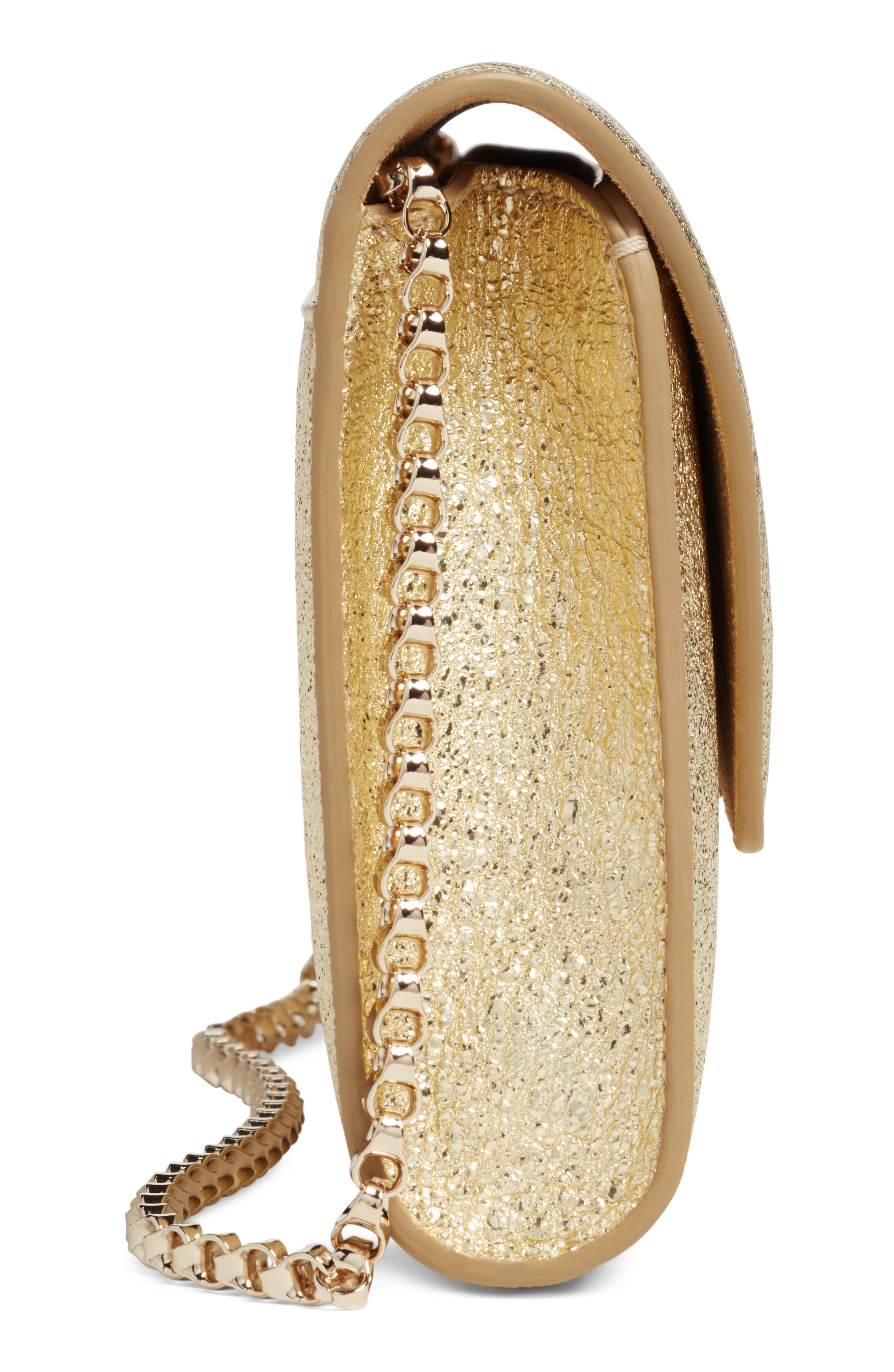 Christian Louboutin Vero Dodat Metallic Calfskin Clutch, Alternate, color, 