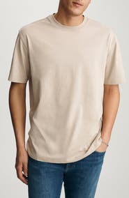 Mavi Jeans Light Tan Cotton Crewneck T-Shirt