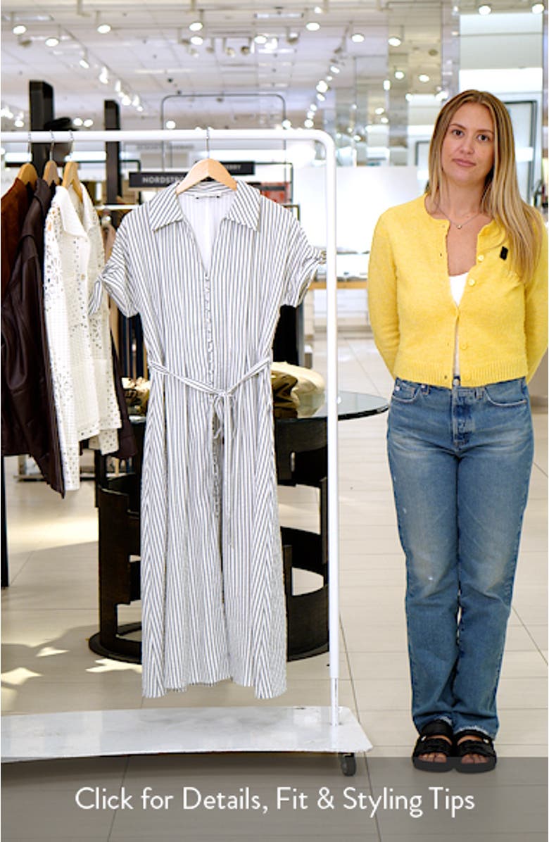 Stripe Midi Shirtdress, sales video thumbnail