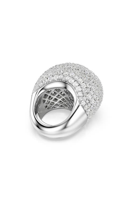 Swarovski Sublima Crystal Cocktail Ring In Silver