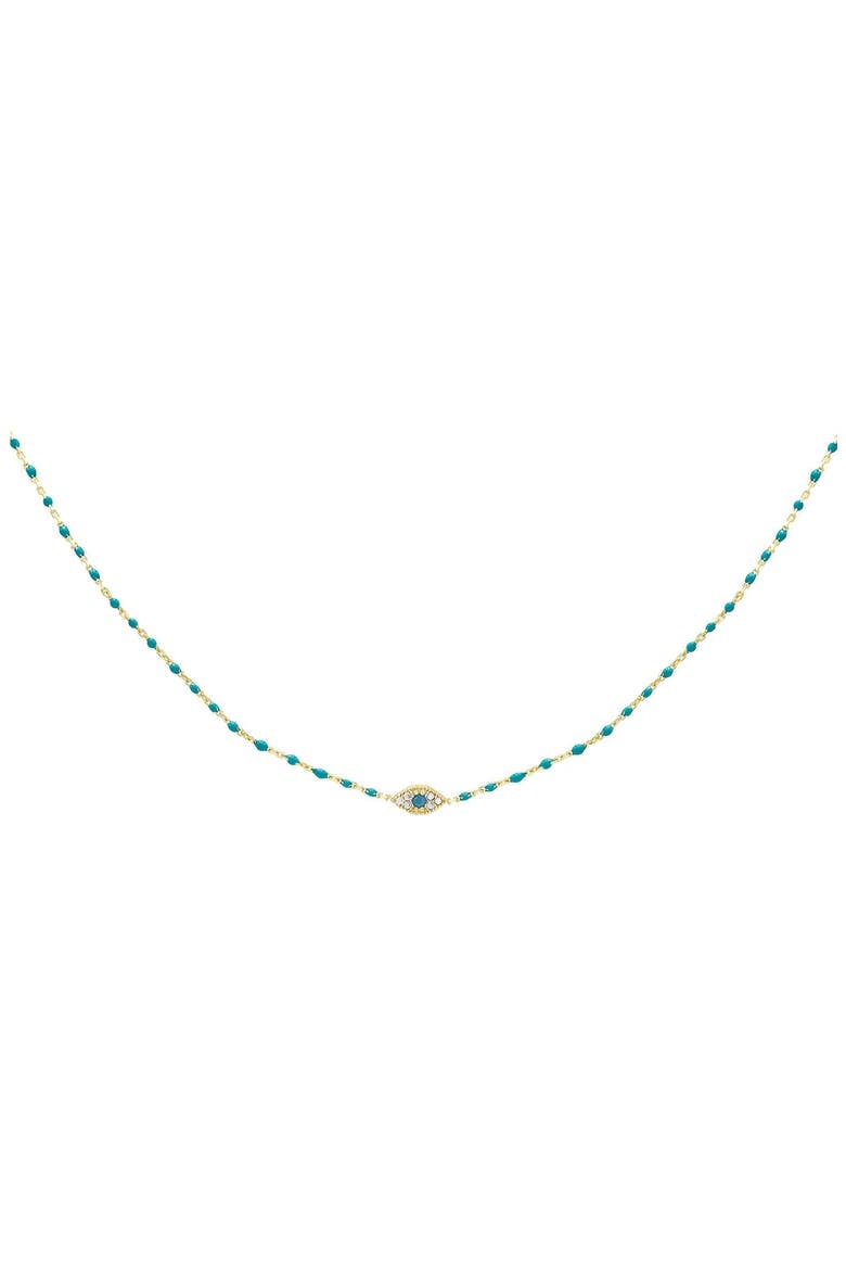 Adina's Jewels Evil Eye Choker Necklace, Main, color, TURQUOISE