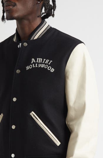 Hollywood Mixed Media Bomber Jacket