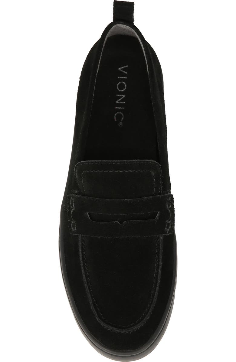 Vionic Uptown Hybrid Penny Loafer, Alternate, color, Black Suede