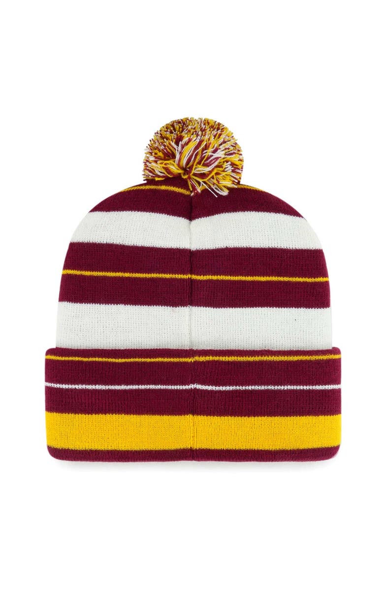 '47 Men's '47 Burgundy Washington Commanders Powerline Cuffed Knit Hat with Pom, Alternate, color,