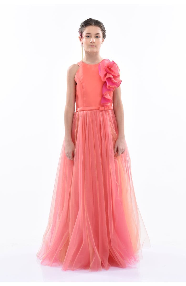 Tulleen Malaga Dress, Main, color, Orange