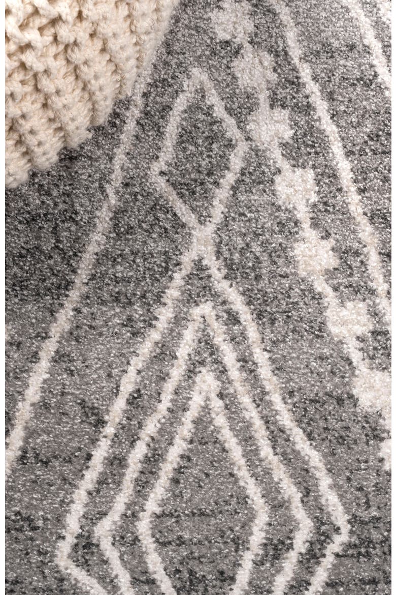 Rih Moroccan Style Diamond Area Rug, Alternate, color, Gray/Ivory