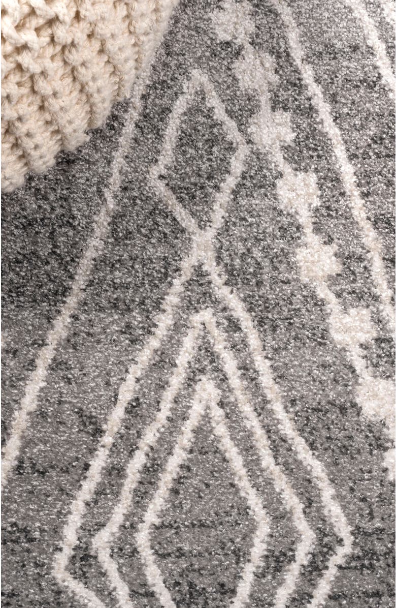JONATHAN Y Rih Moroccan Style Diamond Area Rug, Alternate, color, Gray/Ivory