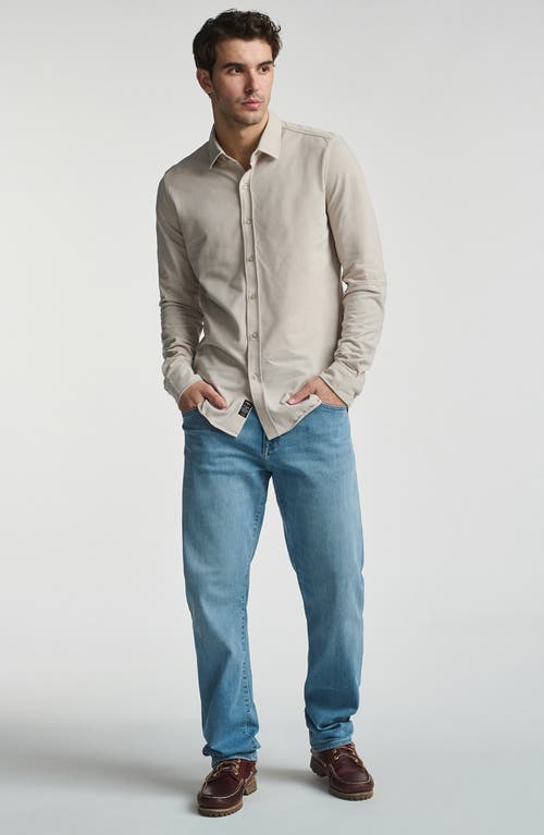 Mavi Jeans Piqué Button-up Shirt In Gray