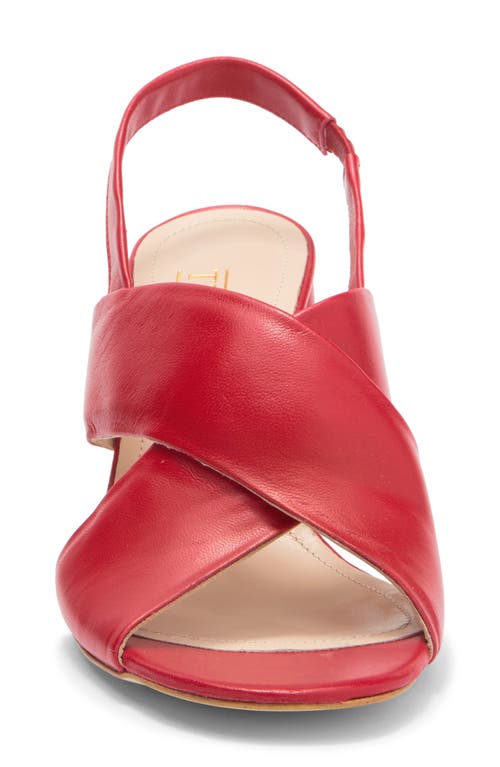 2 Twin Hearts Crisscross Slingback Sandal In Red Leather
