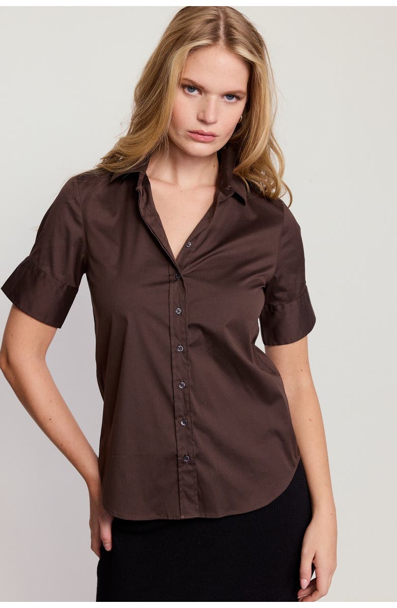 The Shirt by Rochelle Behrens The Short Sleeve Shirt, Alternate, color, Brown