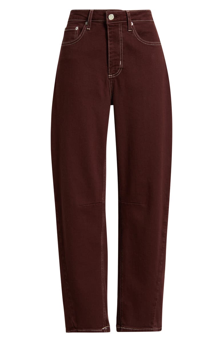 Rails Samo High Waist Barrel Leg Jeans, Alternate, color, Chocolate Contrast Stitch