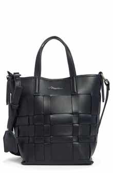Odita Leather Lattice Bucket Bag