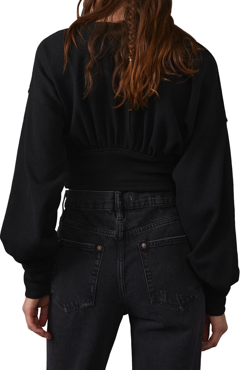 Free People We the Free All Nighter Long Sleeve Surplice Crop Top, Alternate, color,