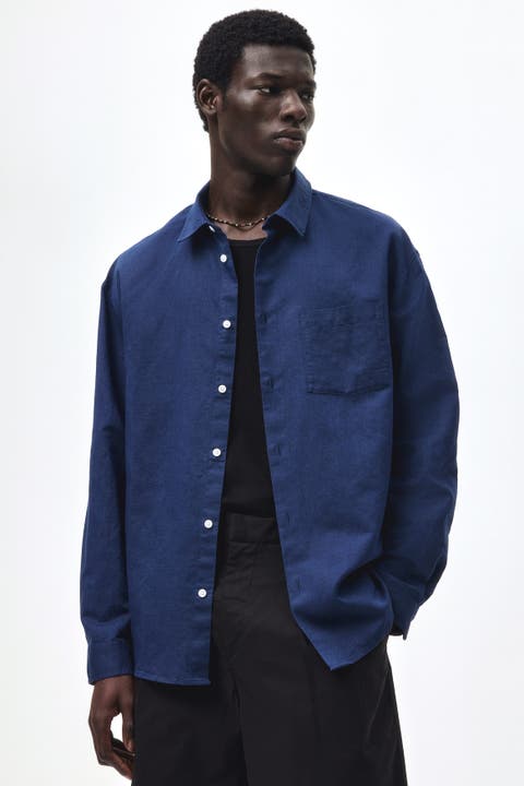 Relaxed Fit Linen-blend Shirt