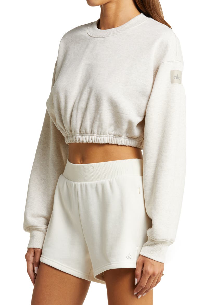 Devotion Crop Sweatshirt, Alternate, color, OATMEAL HEATHER