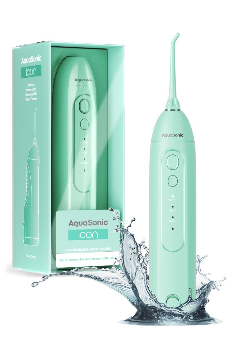 Icon Electric Rechargeable Water Flosser, Main, color, MINT