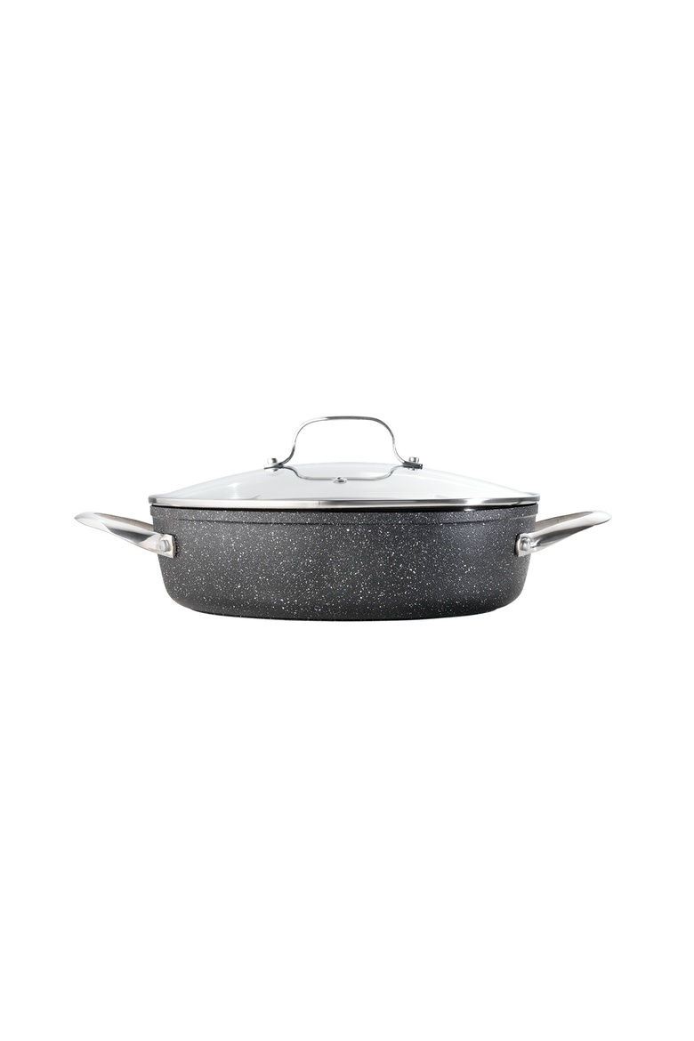 IRONROC Sauté Pan with Lid 11", Main, color, BLACK