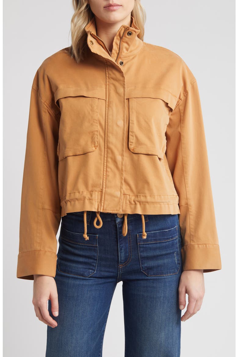 Crop Utility Jacket, Alternate, color, TAN SUGAR