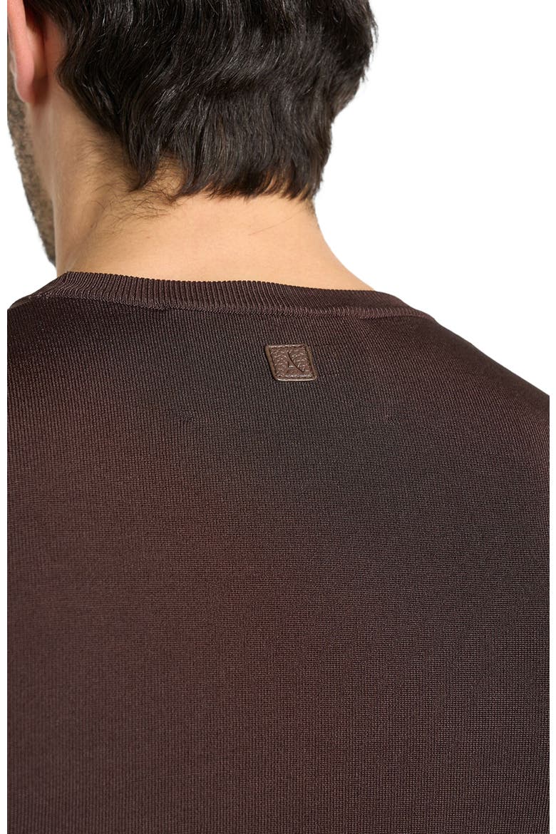 Ellis Luxe Knitted T-Shirt, Alternate, color, Brown