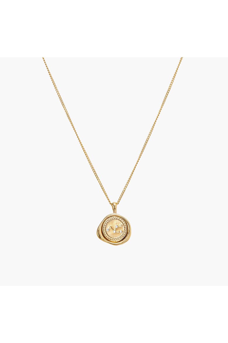 14k Gold Plated Seal Constellation Necklace 12 Zodiac Signs Gift Guide, Main, color, Gold - Cancer