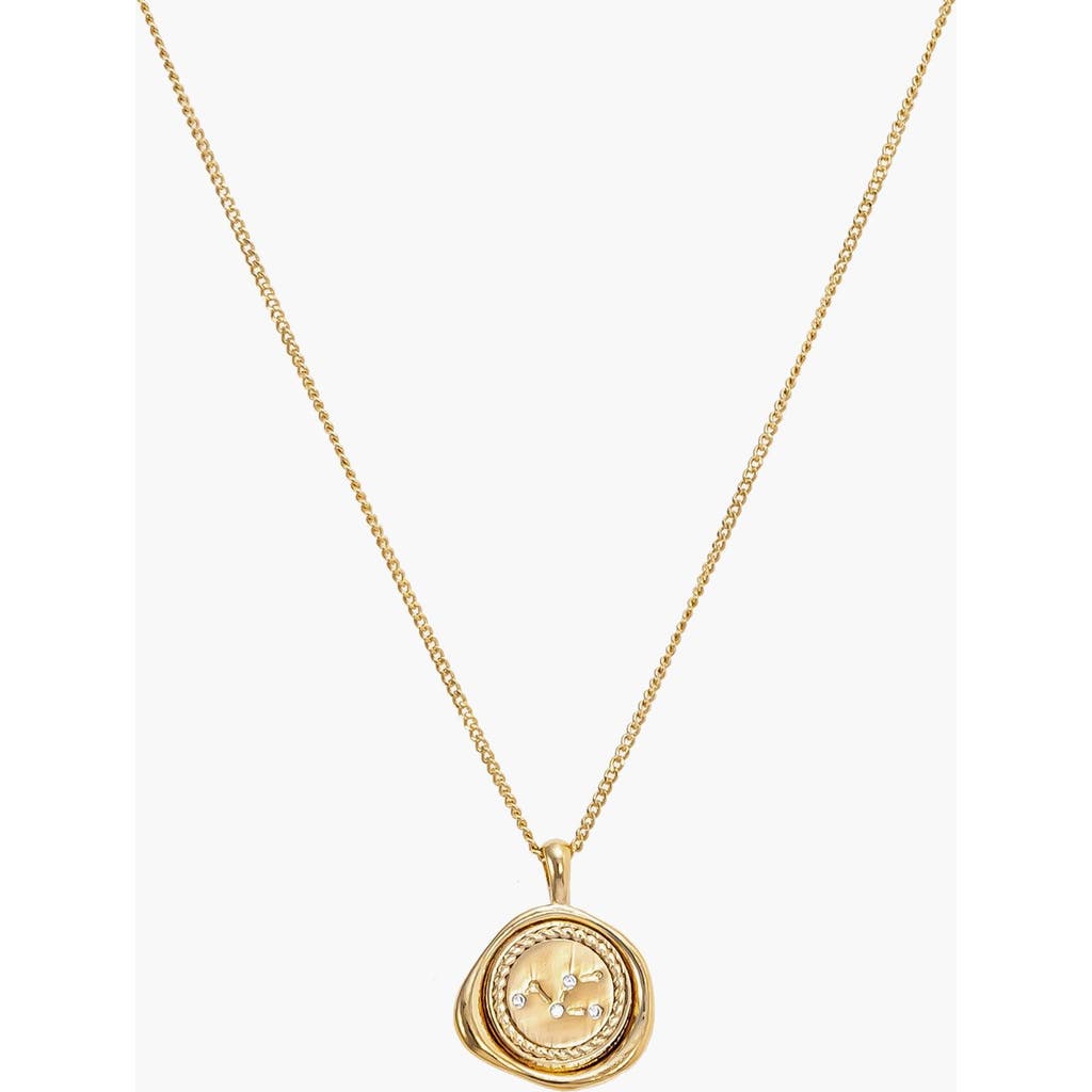 Bearfruit Jewelry 14k Gold Plated Seal Constellation Necklace 12 Zodiac Signs Holiday Gift Guide In Gold