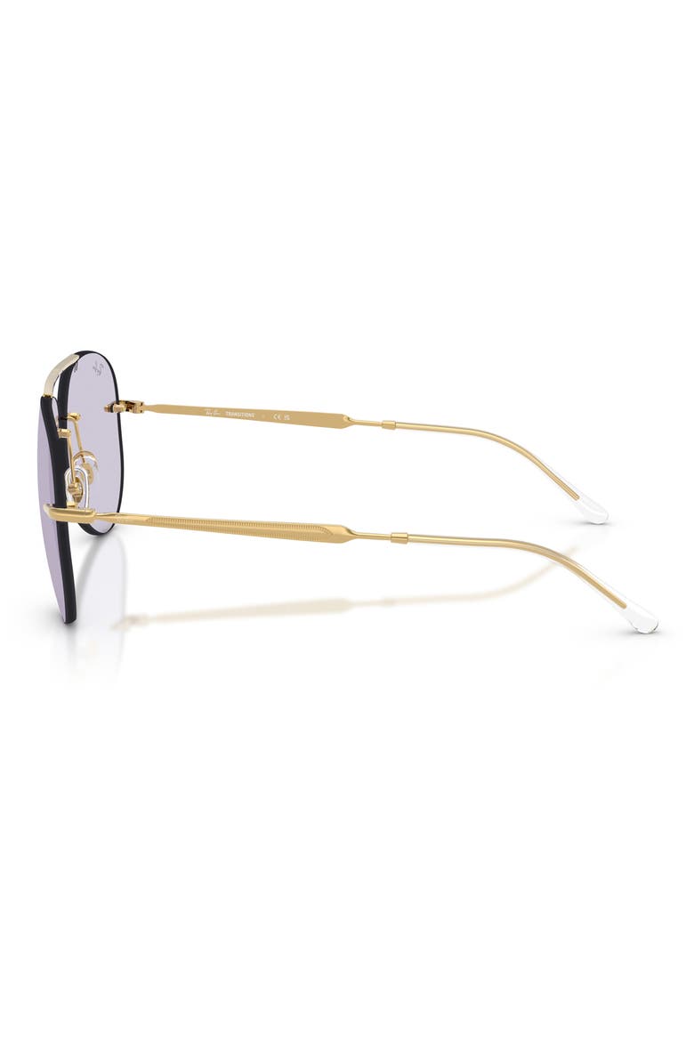 RB3791 62mm Photochromic Rimless Pilot Sunglasses, Alternate, color, ARISTA / PHOTO AMETHYST