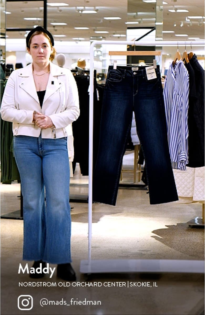 Kendra Raw Hem Flare Crop Jeans, sales video thumbnail