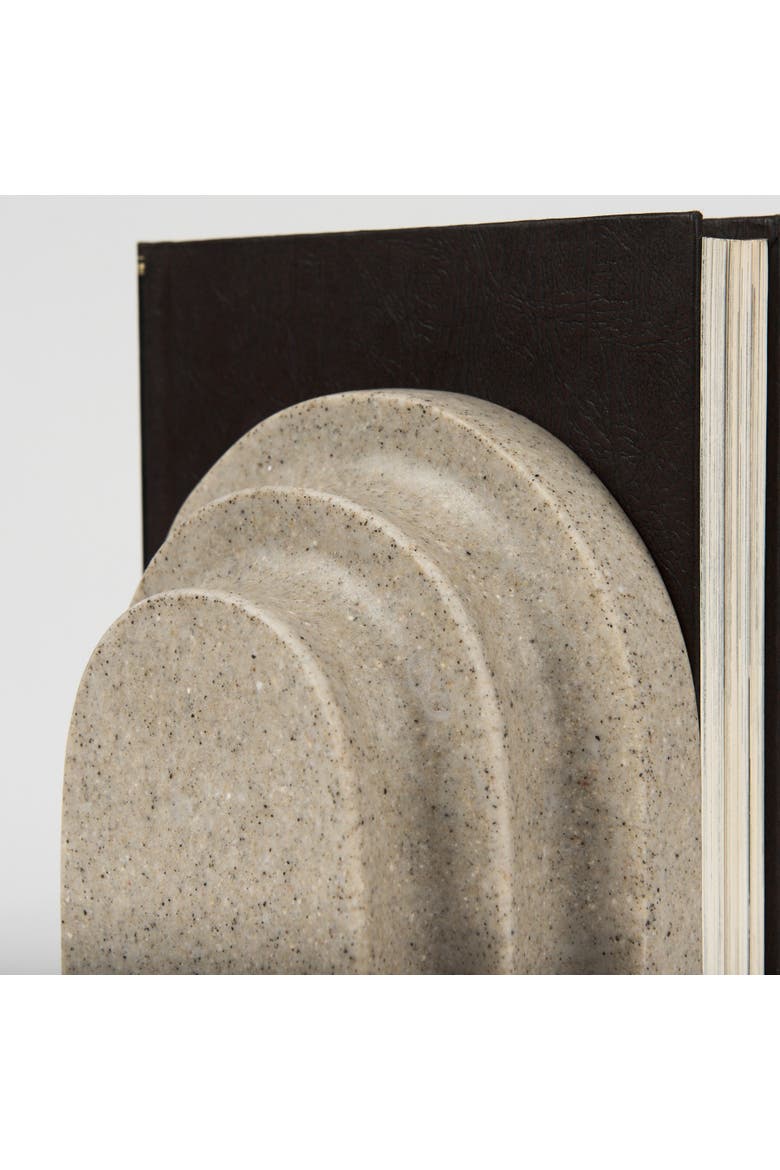 Empire Resin Arc Book End Set, Alternate, color, Grey