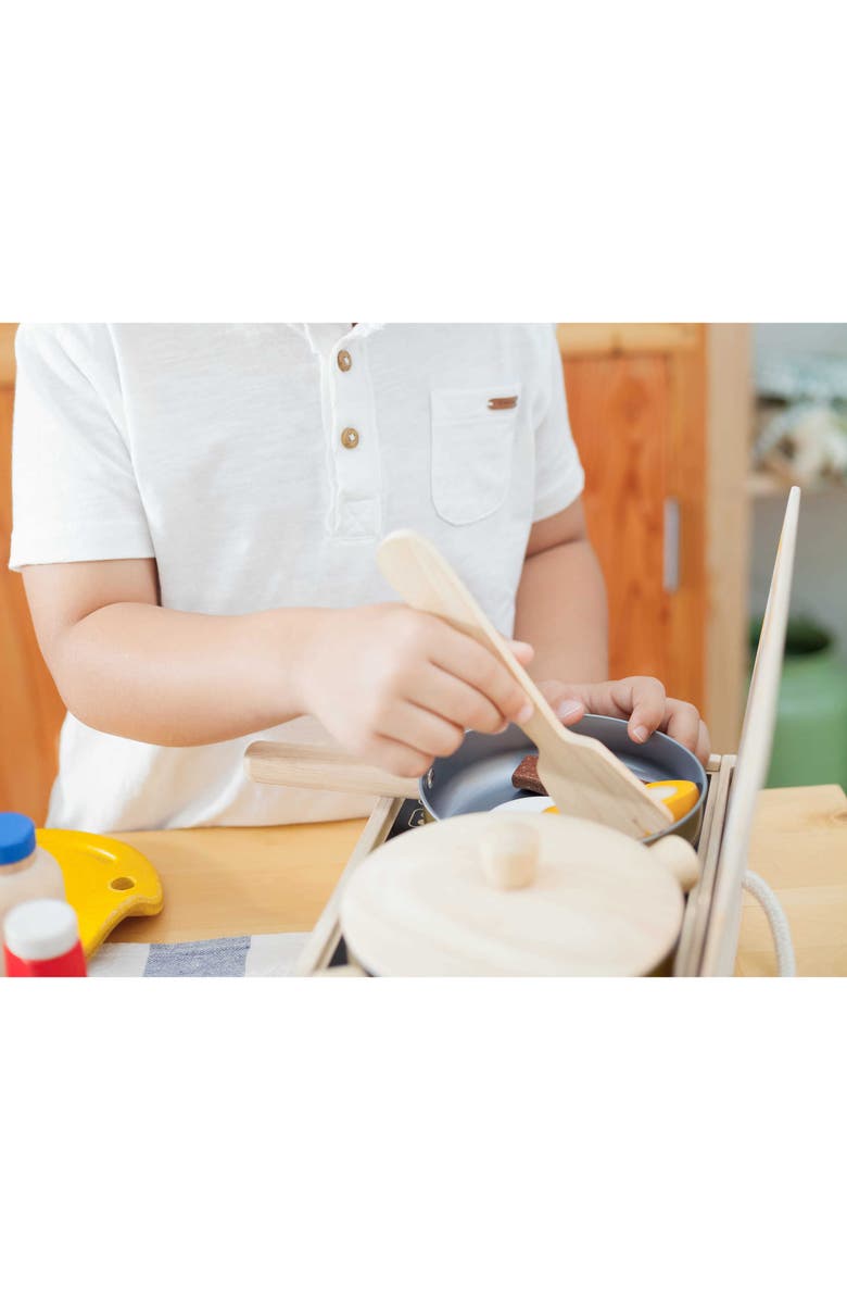 PlanToys<sup>®</sup> Cooking Utensil Playset, Alternate, color, Natural