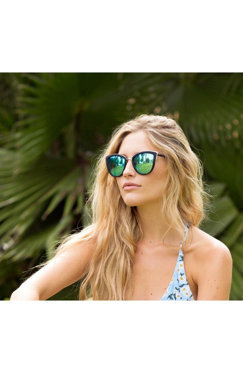 QUAY Australia 'My Girl' 50mm Cat Eye Sunglasses, Alternate, color,