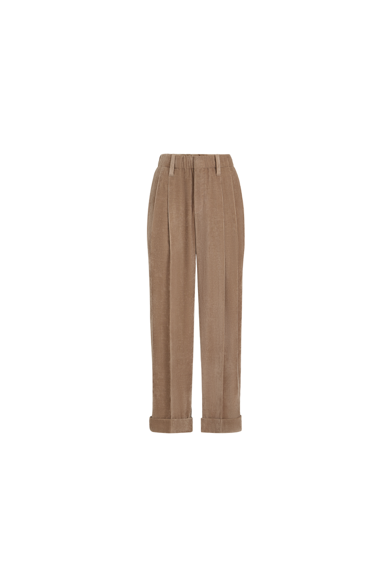 Fluid corduroy trousers, Alternate, color, Espresso