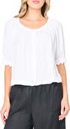 GIBSONLOOK Lily Scallop Sleeve Button-Up Top