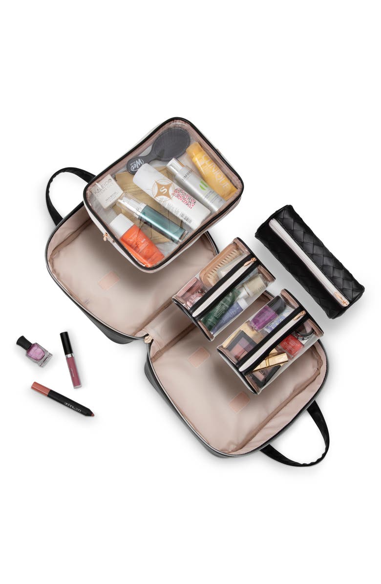 Stephanie Johnson Belize Raven Martha Large Briefcase Cosmetics Case, Alternate, color, Black