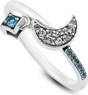 SAMUEL B. Sterling Silver White Topaz & Neon Apatite Moon Ring