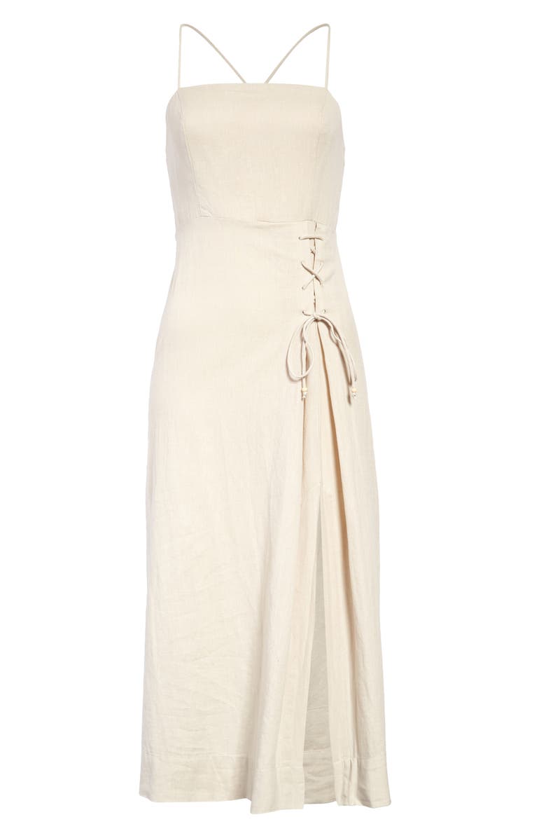 Free People free-est Francesca Cotton & Linen Midi Dress, Alternate, color, 