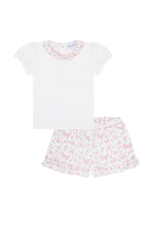 Nellapima Butterflies Short Set In White