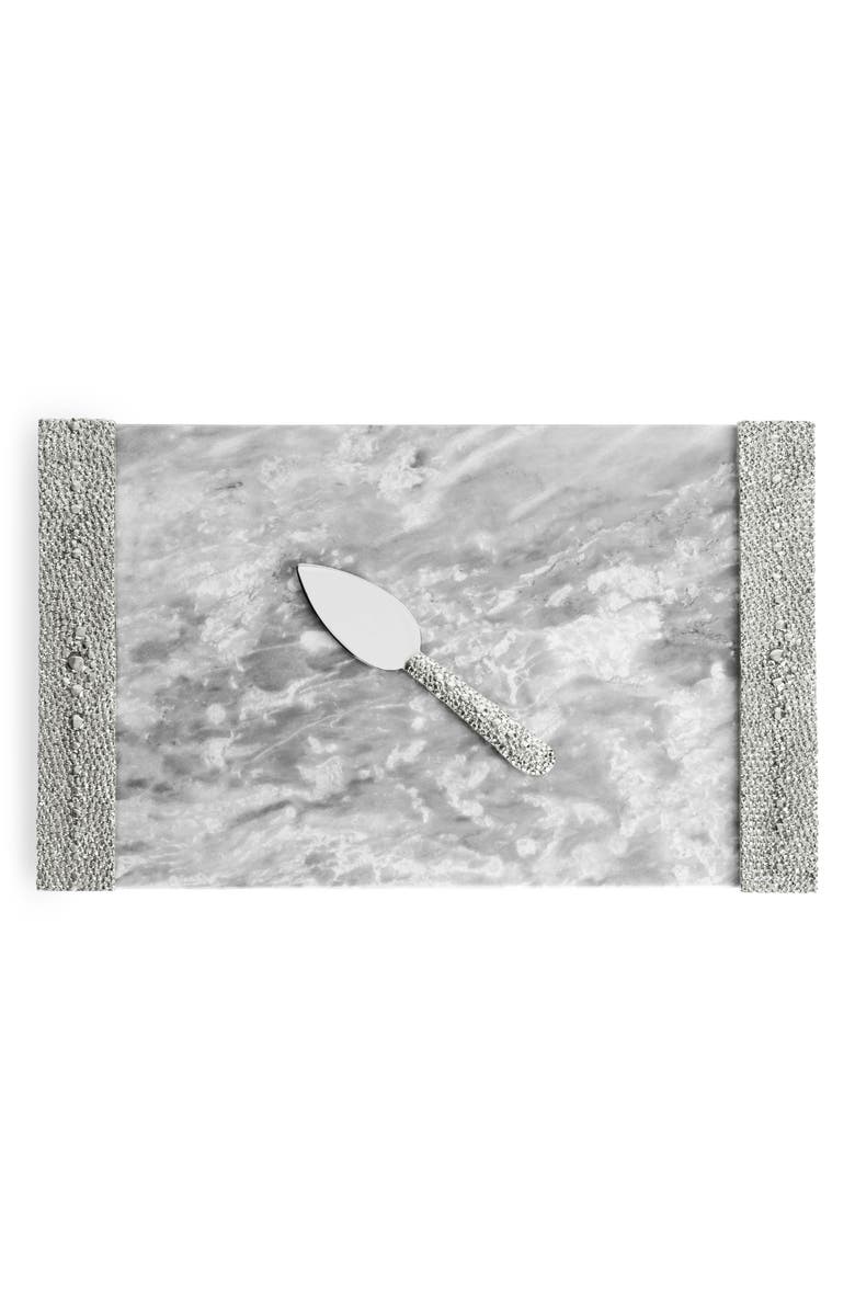 Michael Aram Shagreen Cheese Board & Spreader, Alternate, color, Silver