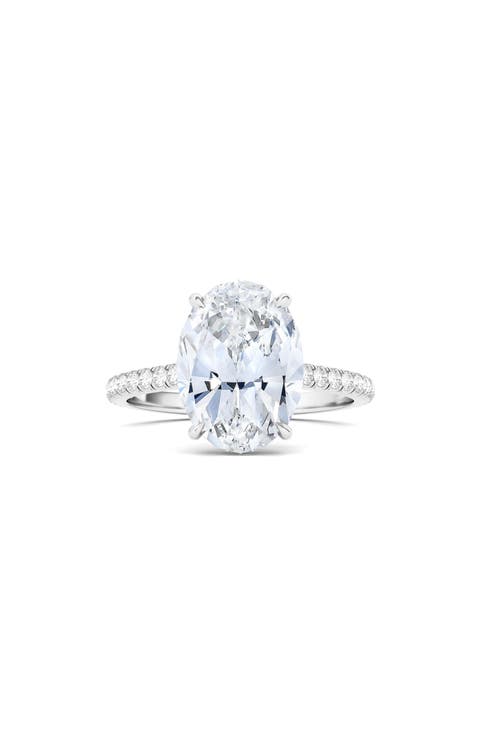 Oval Cut Pavé Lab Created Diamond Ring
