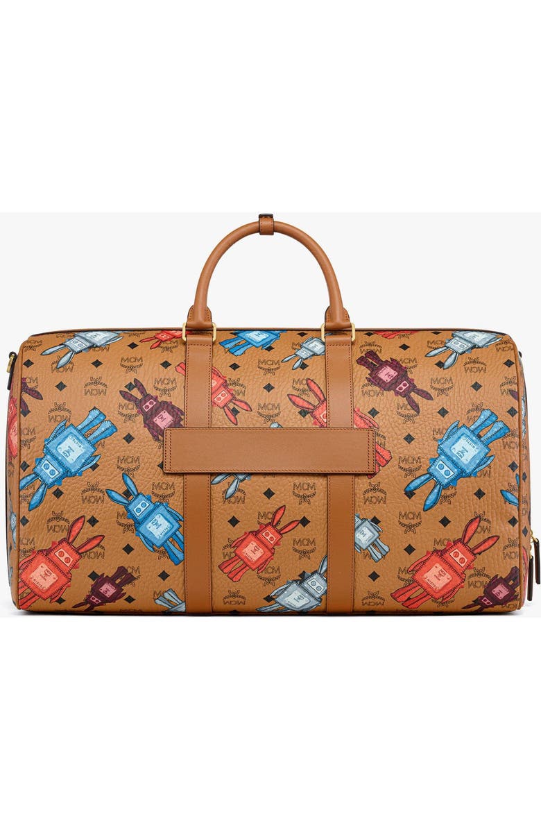 MCM X-Large Ottomar Weekender Bag in Rabot Visetos, Alternate, color, Cognac