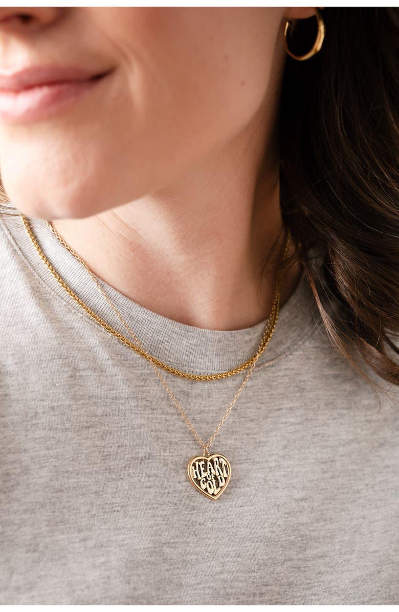 Alex and Ani Heart of Gold Pendant Necklace, Alternate, color, Gold
