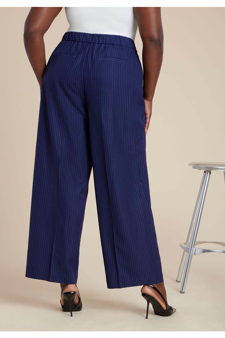 Pinstripe Trouser, Alternate, color, NAVY PINSTRIPE