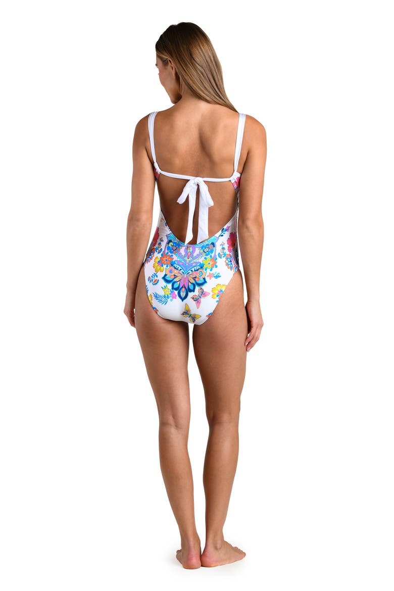 Butterfly High Over One-Piece Swimsuit, Alternate, color, WHITE MULTI