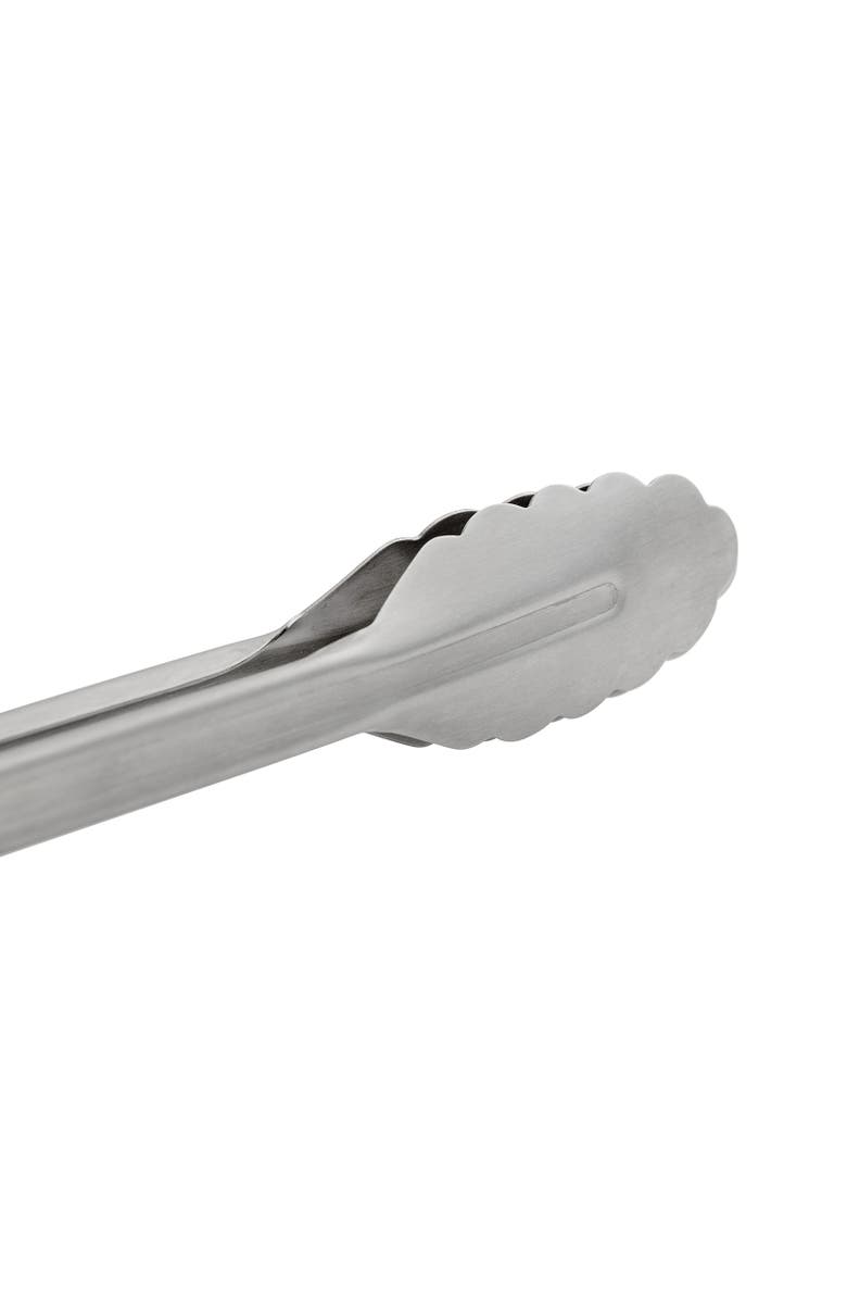CUISIPRO 12 Inch Stainless Steel Locking Tongs, Alternate, color, Silver