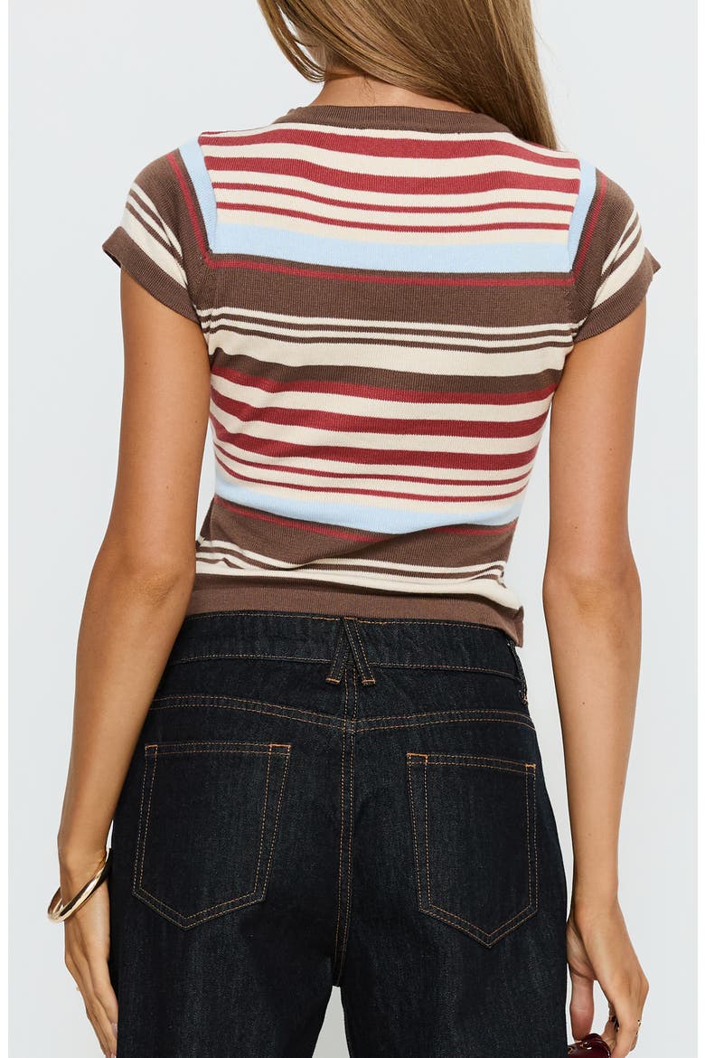 Norelai Striped Short Sleeve Knit Top, Alternate, color, MULTI STRIPE