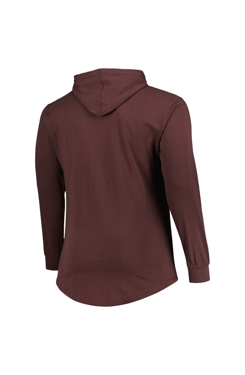 FANATICS Men's Fanatics Branded Brown Cleveland Browns Big & Tall Front Runner Pullover Hoodie, Alternate, color, Brown