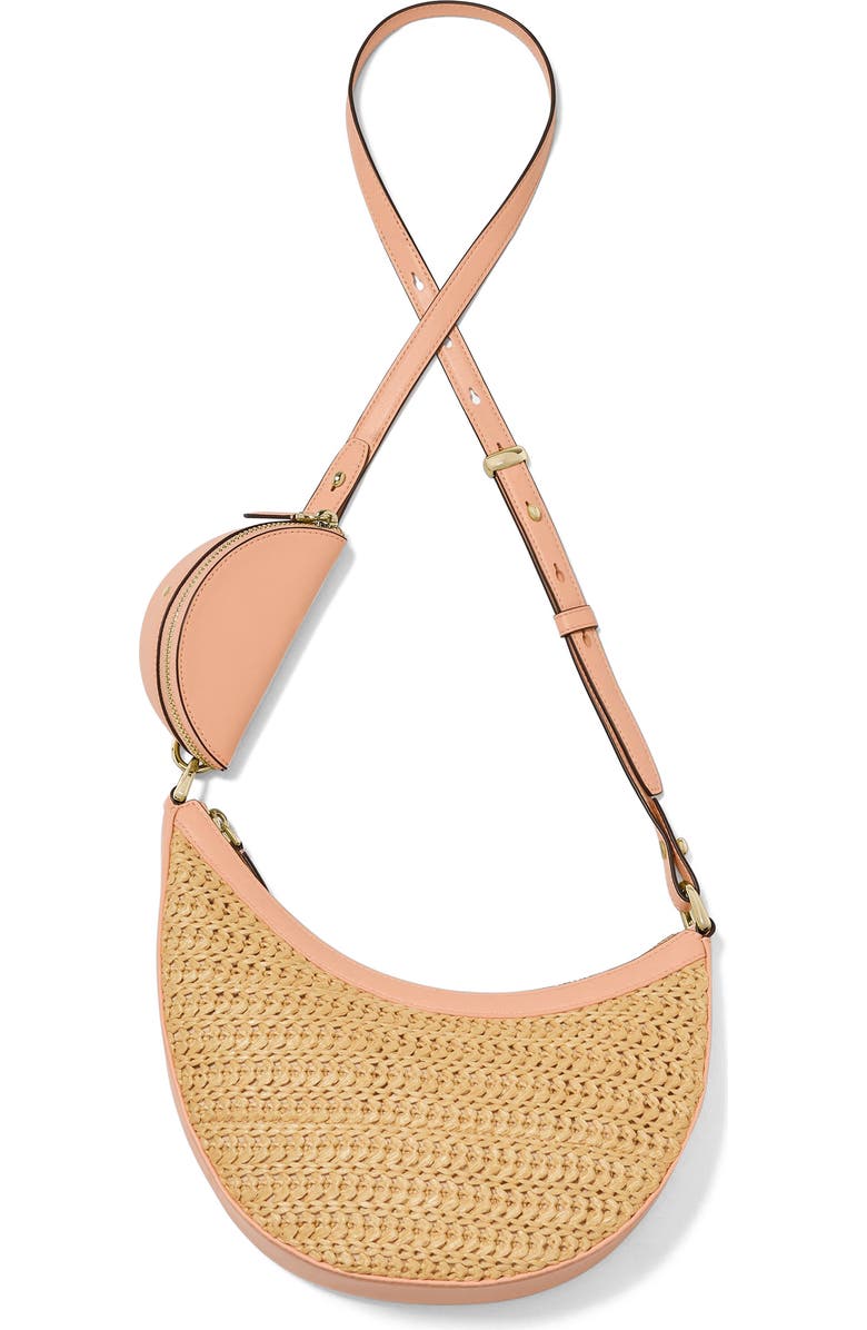 Kate Spade New York duo straw leather crossbody bag, Alternate, color,