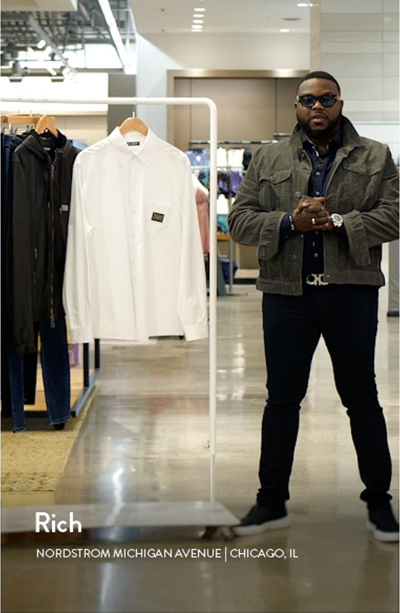 Essential Martini Fit Cotton Button-Up Shirt, sales video thumbnail