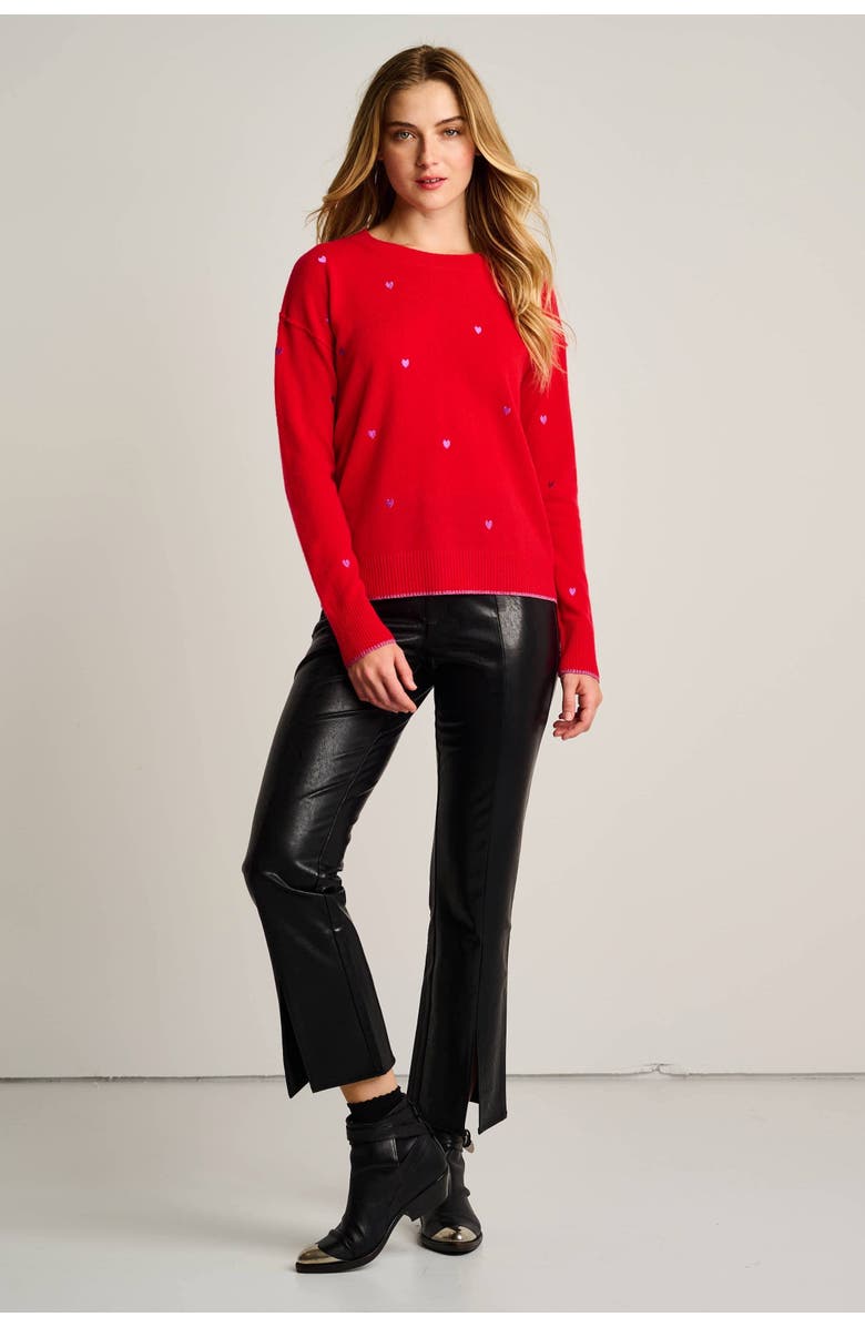 Lisa Todd Call It Love Cashmere Heart Sweater, Alternate, color, Risky Red