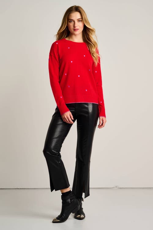 Lisa Todd Call It Love Cashmere Heart Sweater In Black