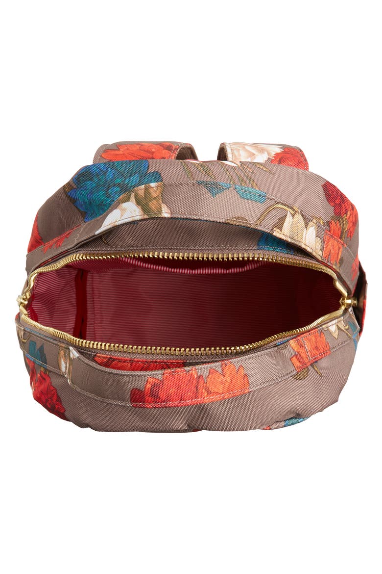 Nova Sprout Diaper Backpack, Alternate, color, VINTAGE FLORAL PINE BARK